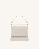 FAE Top Handle Crossbody - Ivory Croc