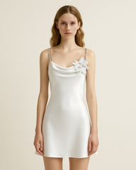 Crystal Flora Slip - White