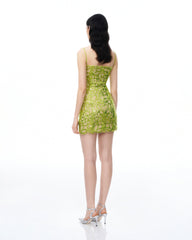 Aurelia Sequin Mini dress - Lime Green