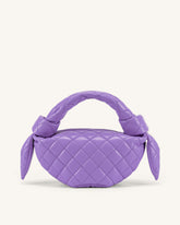 Croissant Top Handle Bag - Purple