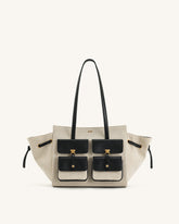 Linda Tote Bag - Black Canvas