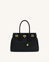 Miley Belt Embellished Tote Bag - Black