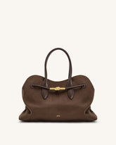 Adele Metal Rope Knot Tote Bag - Mocha Brown