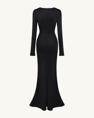 Ava Cutout Bodycon Gown - Black