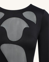 Ava Cutout Bodycon Gown - Black