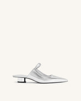 Helena Pierced Mules - Silver