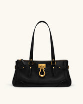 Yvette Elongated Tote Bag - Black