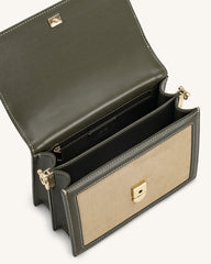 Mini Flap Faux Suede Crossbody - Green