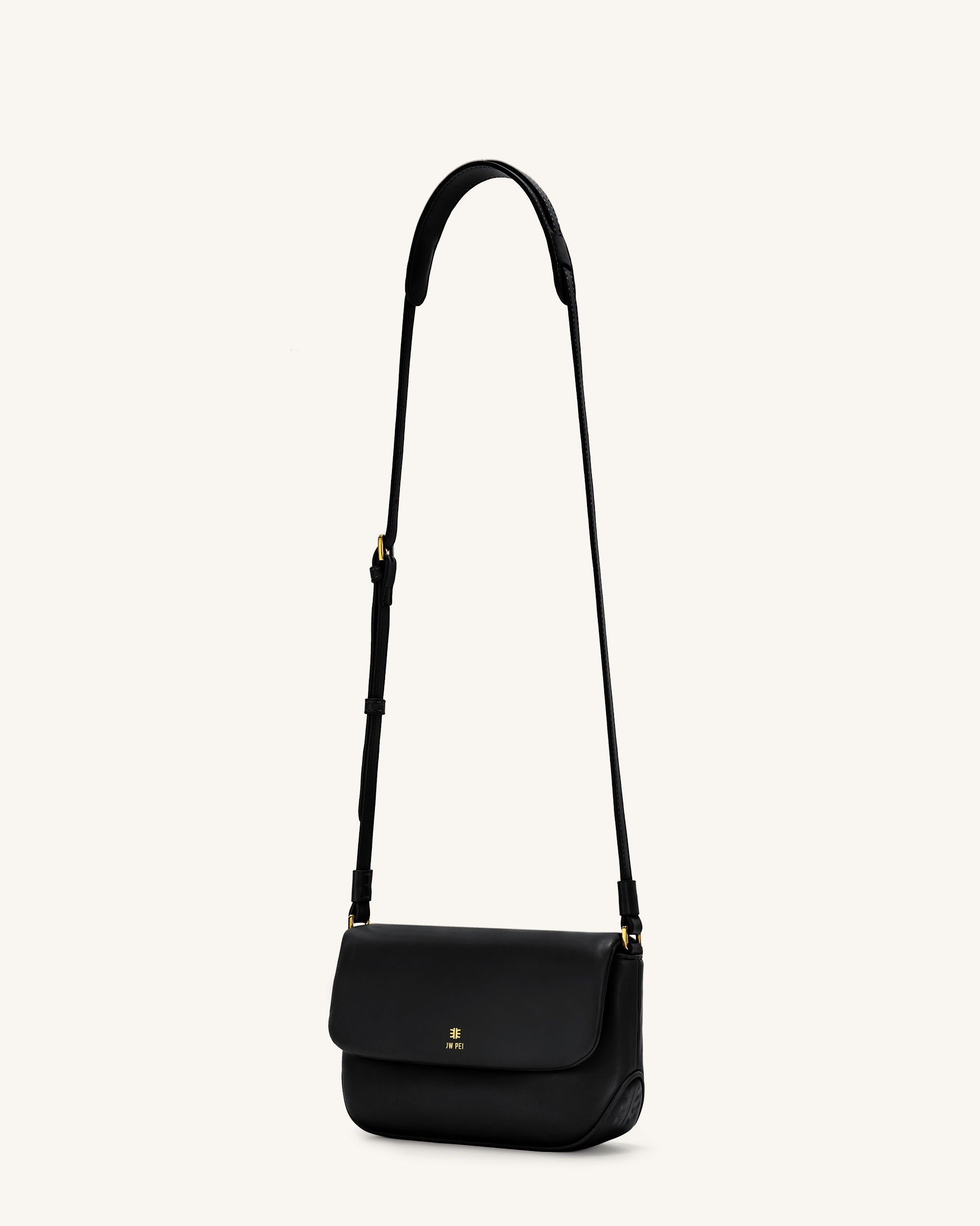 Debby Flap Crossbody  Bag - Black