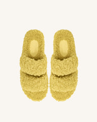 Lexi Faux Fur Platform Sandal - Yellow