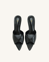 Ellie Sphere Heel Mules - Black