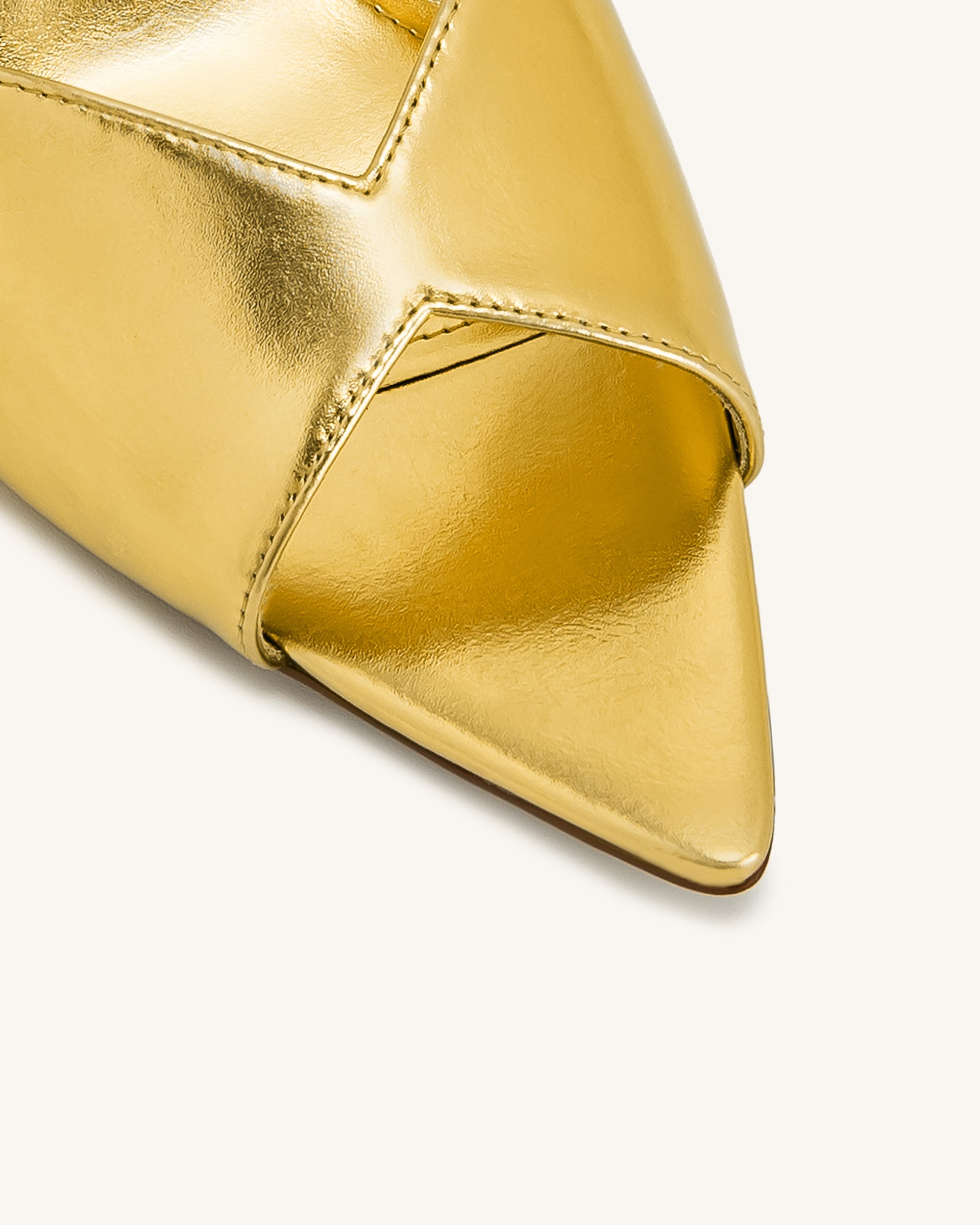 Ellie Sphere Heel Mules - Gold