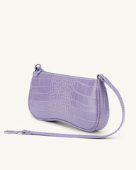 Eva Shoulder Handbag - Purple Croc