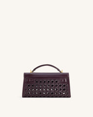 Noor Top Handle Bag - Dark Red