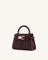 Elise Top Handle Bag - Deep Burgundy