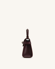 Elise Top Handle Bag - Deep Burgundy
