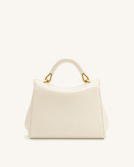 Lucia Classic Top Handbag - White