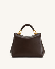Lucia Classic Top Handbag - Dark Brown