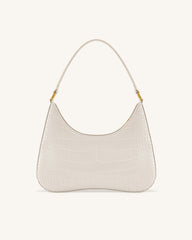Ruby Shoulder Bag - White Croc