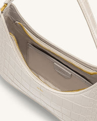 Ruby Shoulder Bag - White Croc