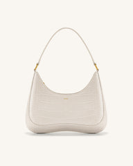 Ruby Shoulder Bag - White Croc