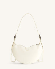 Tessa Crushed Shoulder Bag - White