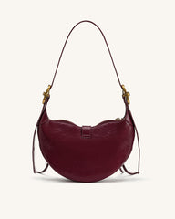 Tessa Studded Shoulder Bag - Burgundy