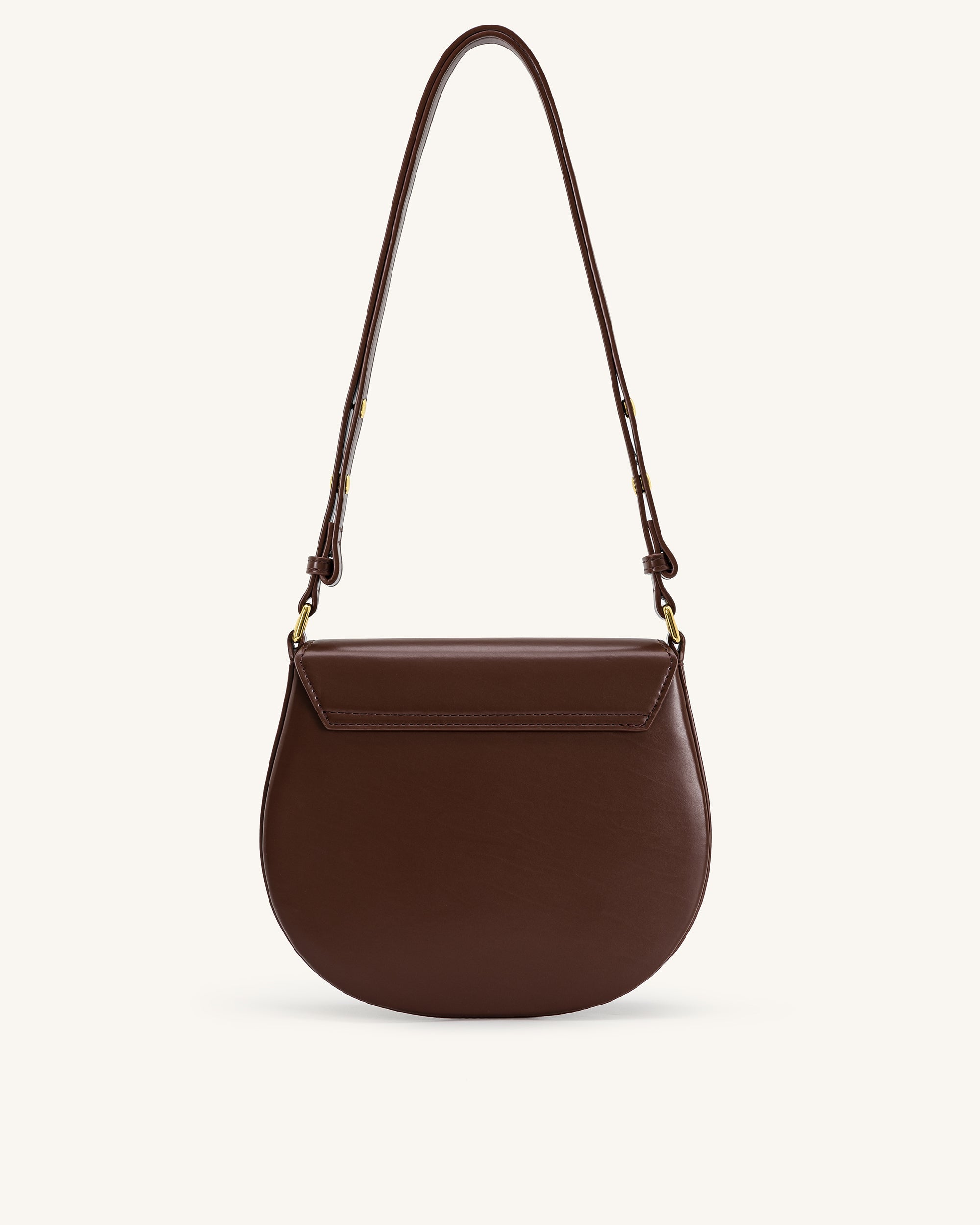 Diana Ring Flap Saddle Bag - Brown