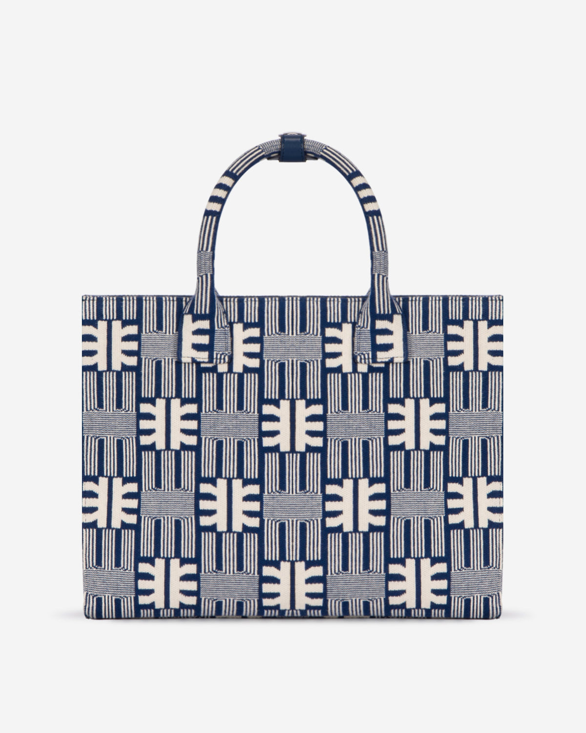 FEI Jacquard Knit Medium Tote Bag - Navy