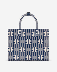 FEI Jacquard Knit Medium Tote Bag - Navy