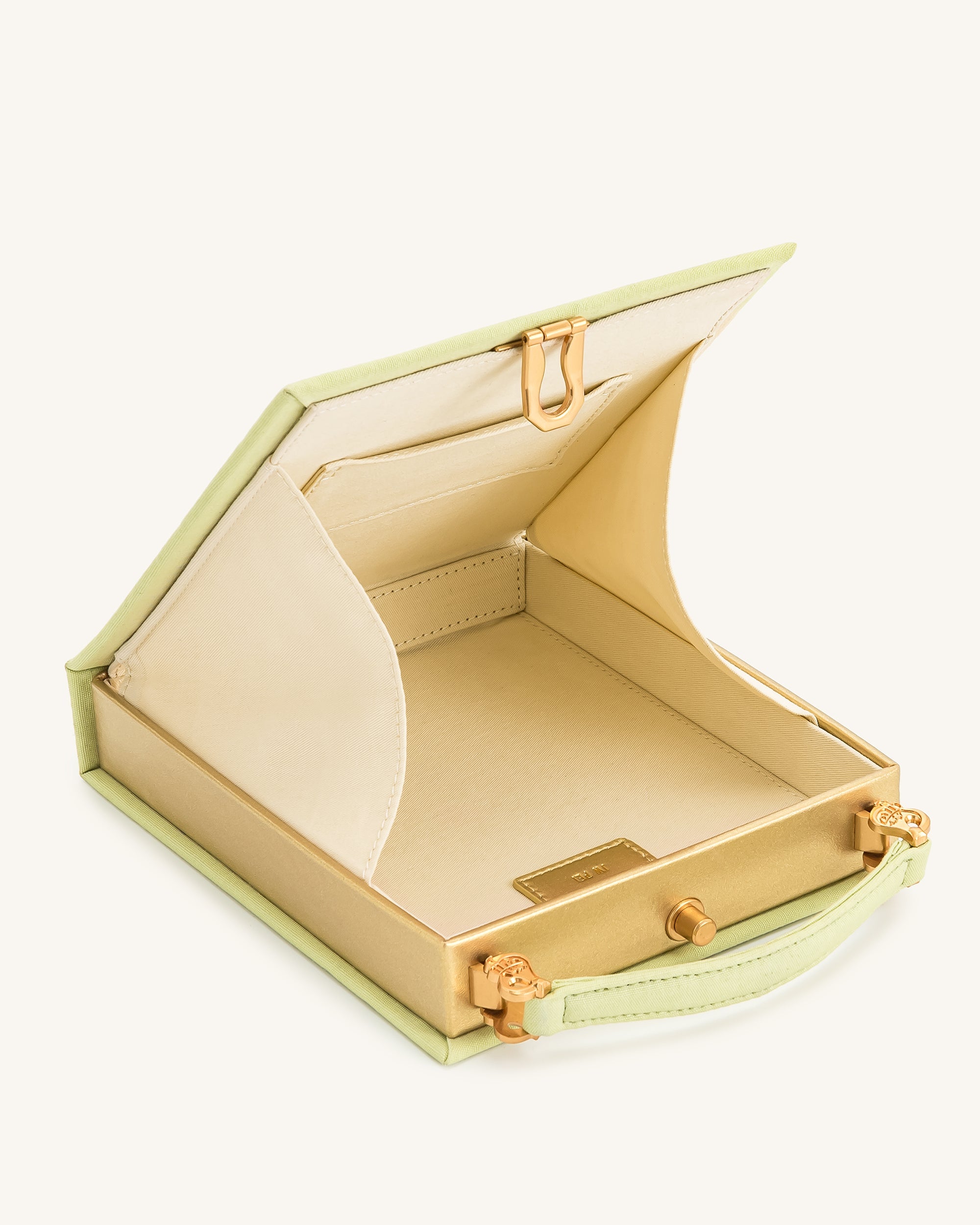 Taya-Puppy Pattern Book Shape Clutch Bag - Light Green