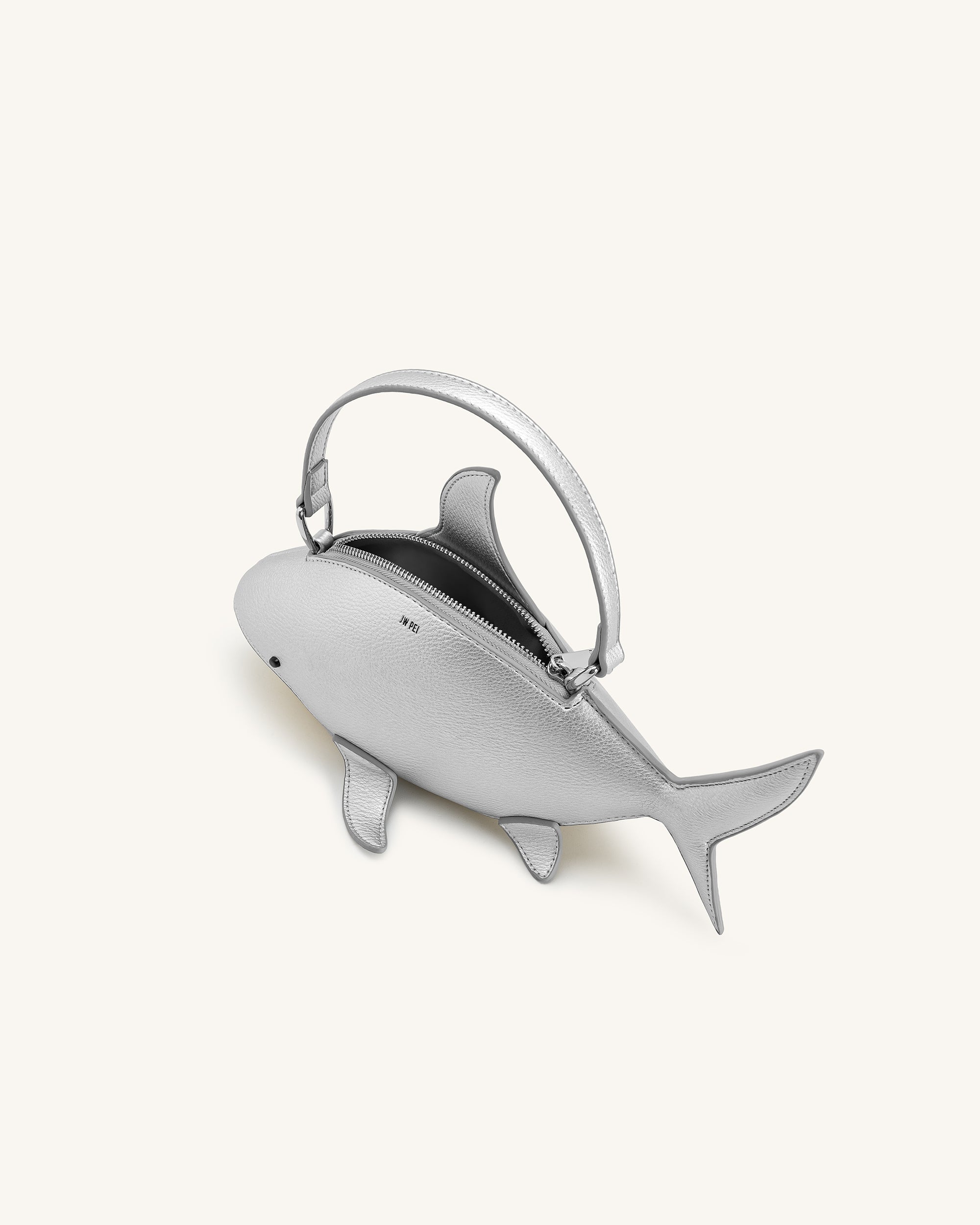 Nerys Shark Look Top Handle Bag - Silver