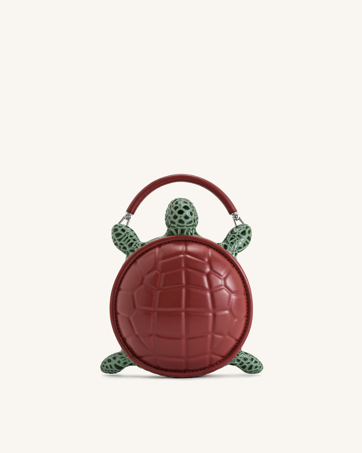 Ava Turtle Shape Handbag - Brown