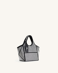 Eliana Artificial Crystal Mini Tote Bag - Anthracite