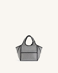 Eliana Artificial Crystal Mini Tote Bag - Anthracite