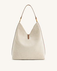 Aria Shoulder Bag - Brown Canvas