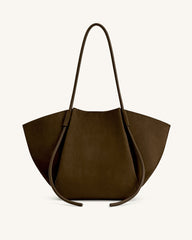 Nala Wide Tote Bag - Mocha Brown