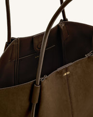 Nala Wide Tote Bag - Mocha Brown