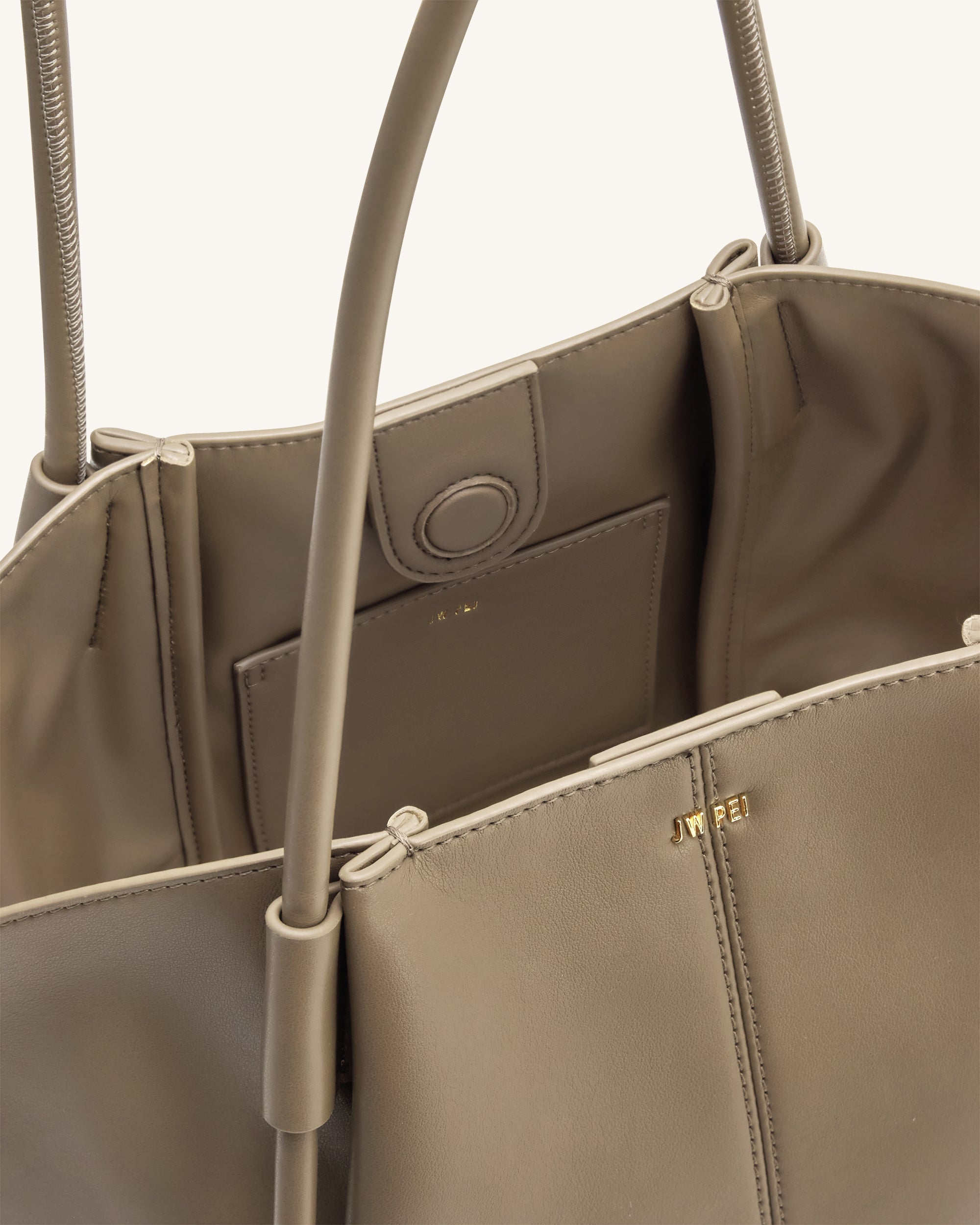 Nala Wide Tote Bag - Taupe