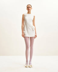 Blooming Beauty Evening Dress - White