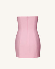 Blossoming Elegance Strapless Dress - Pink