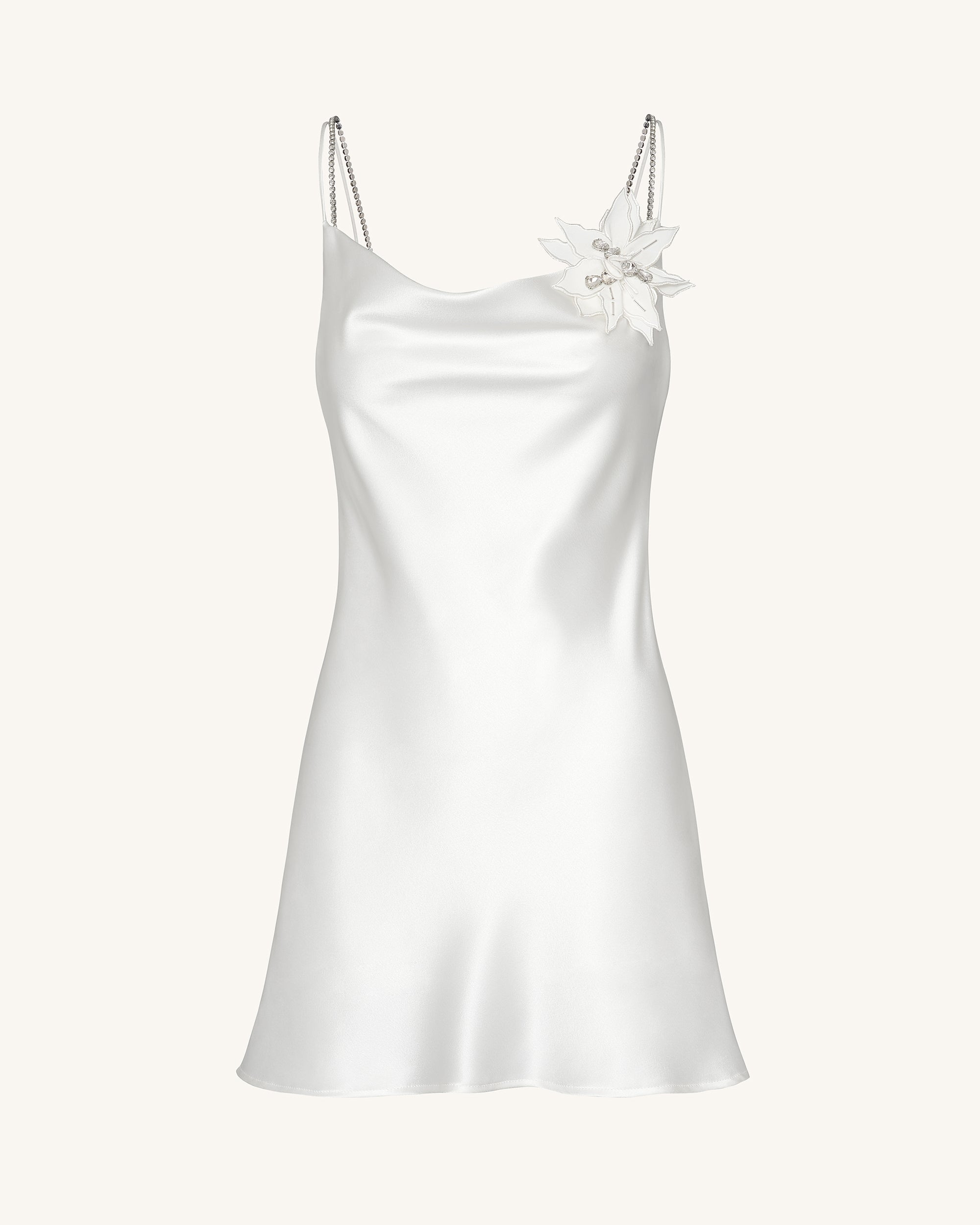 Crystal Flora Slip - White