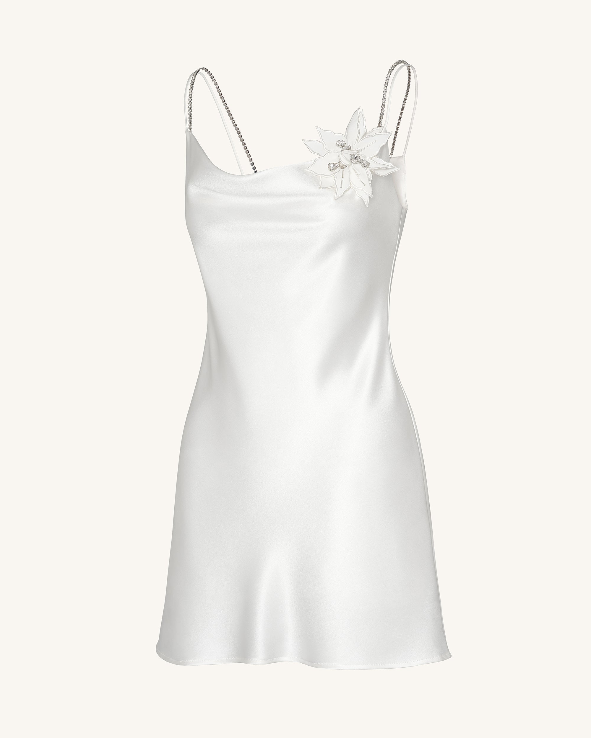 Crystal Flora Slip - White