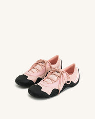 Caitlin Lace-up Ballerina Sneakers - Pink