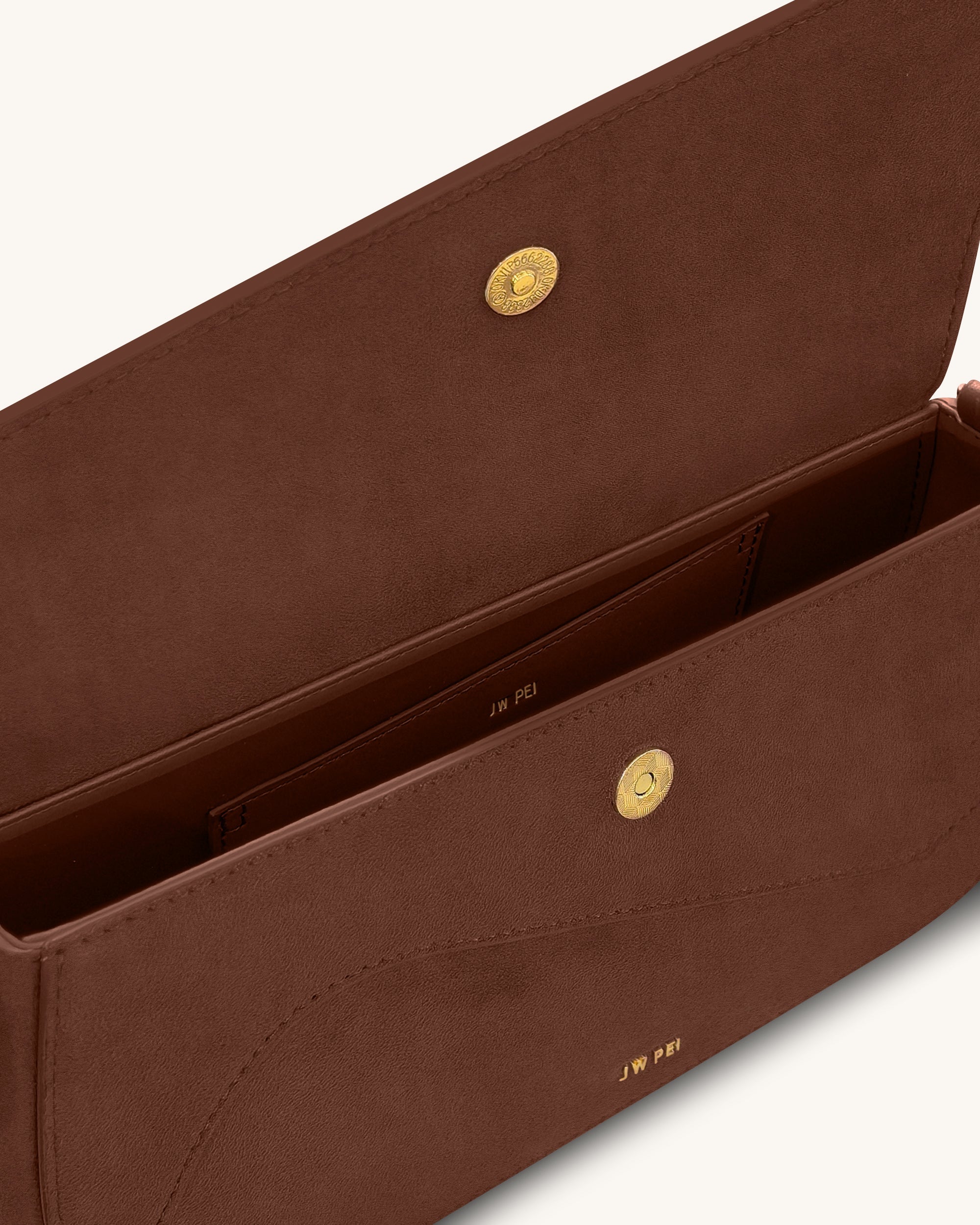 Addisyn Faux Suede Panel Shoulder Bag - Mocha Brown