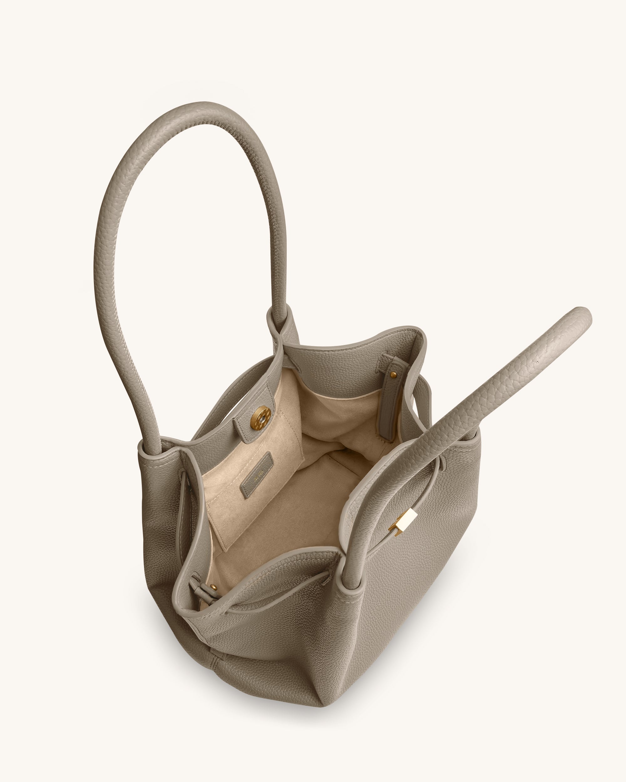 Hana Column Tote Bag - Taupe