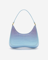 Ruby Shoulder Bag -  Blue & Purple Gradient Croc
