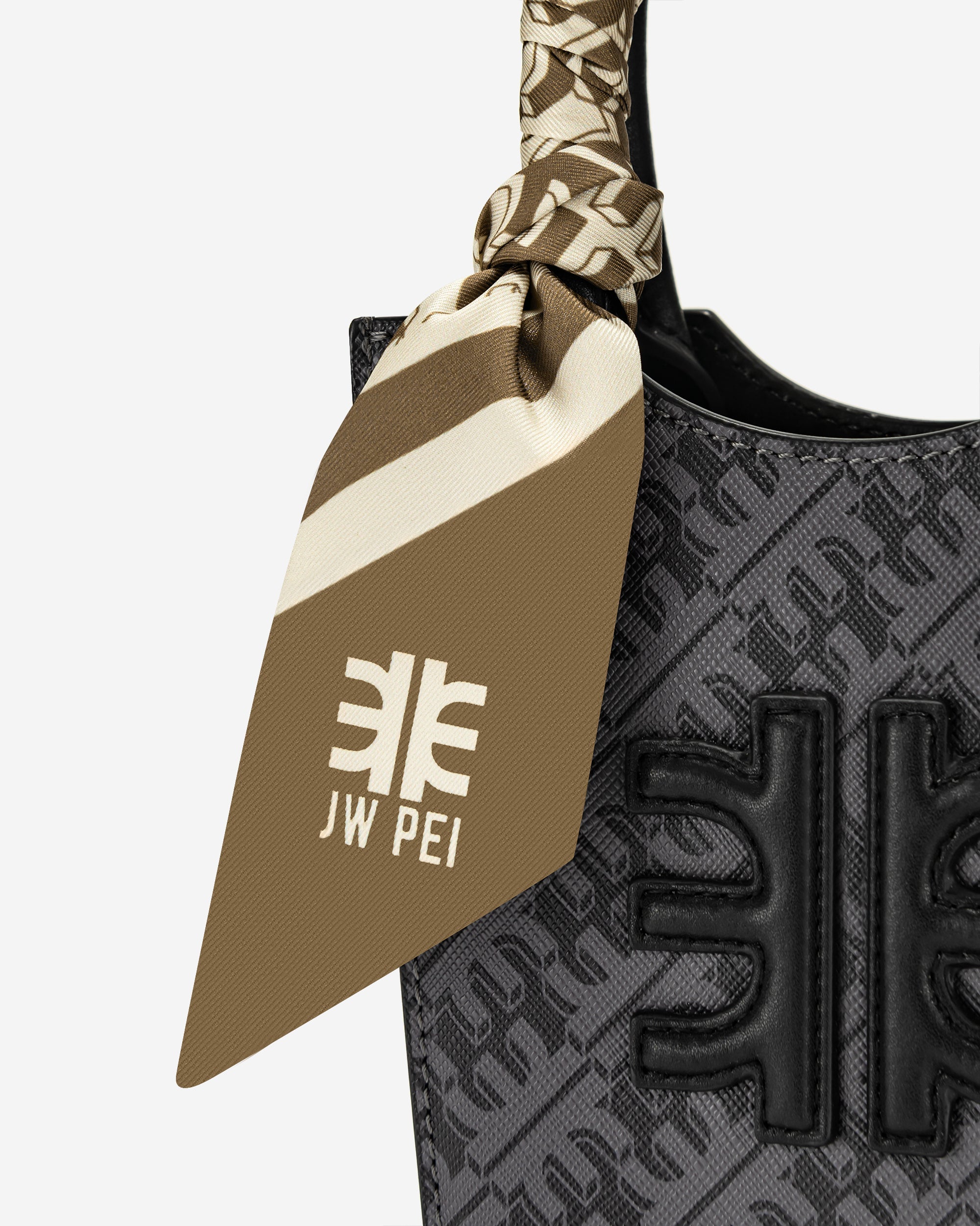 FEI Faux Silk Twill Scarf - Brown