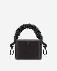 Rylee Pleated Drawstring Top Handle Bag - Black