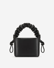 Rylee Pleated Drawstring Top Handle Bag - Black